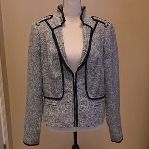 White House Black Market Gray and Black Blazer